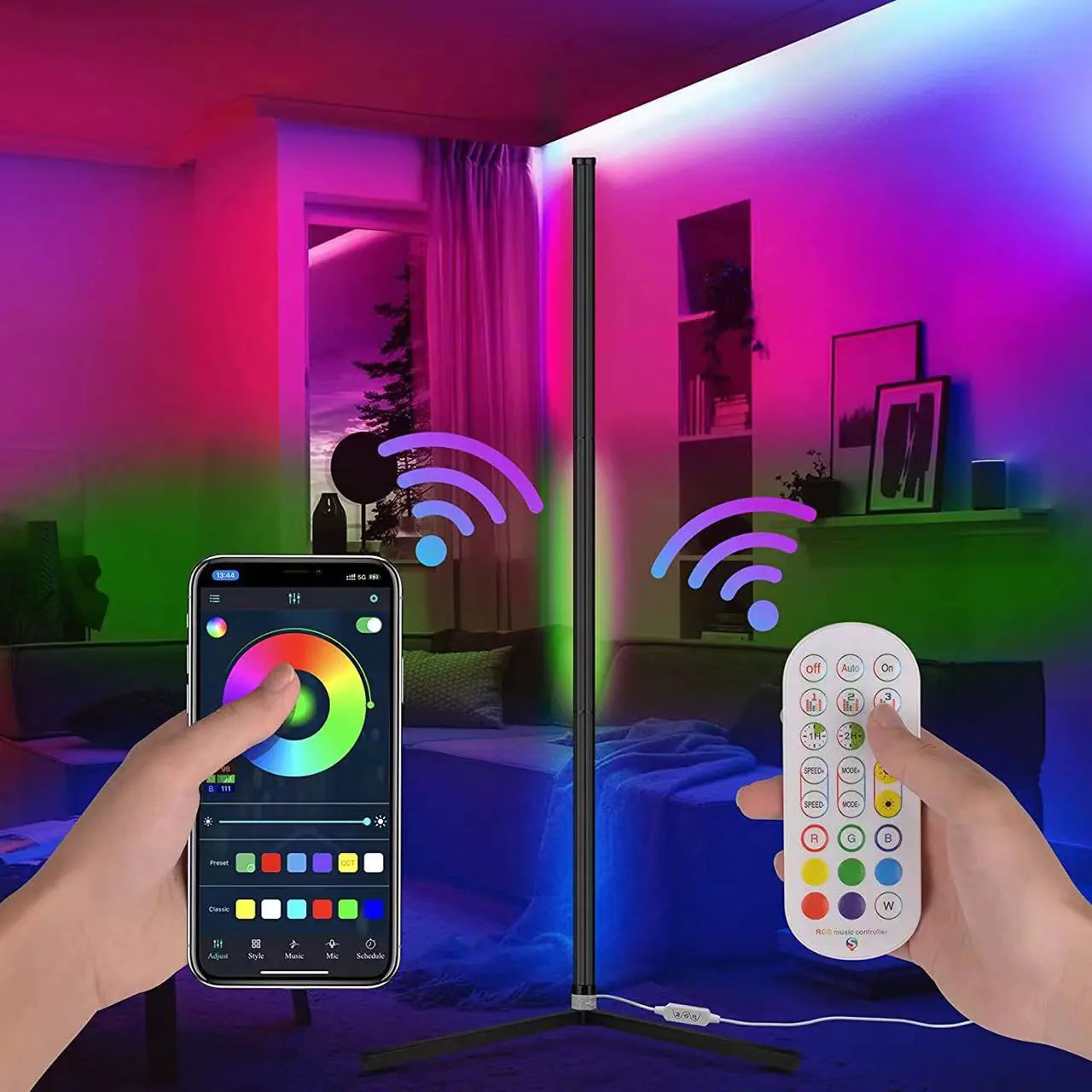 Plug-and-Play WiFi Colorful Corner Ambient Light